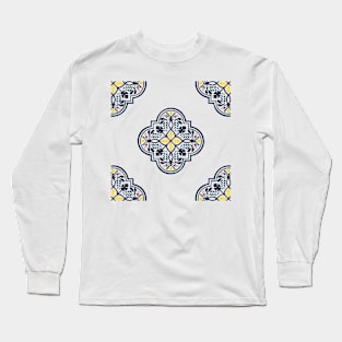 Retro color Portuguee tile Long Sleeve T-Shirt